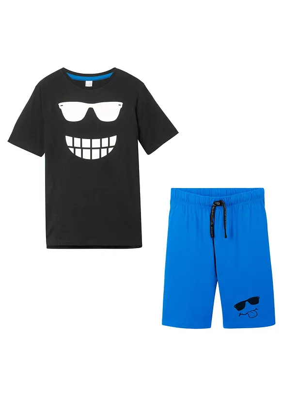 T-shirt e pantaloni corti in cotone biologico (set 2 pezzi), bonprix