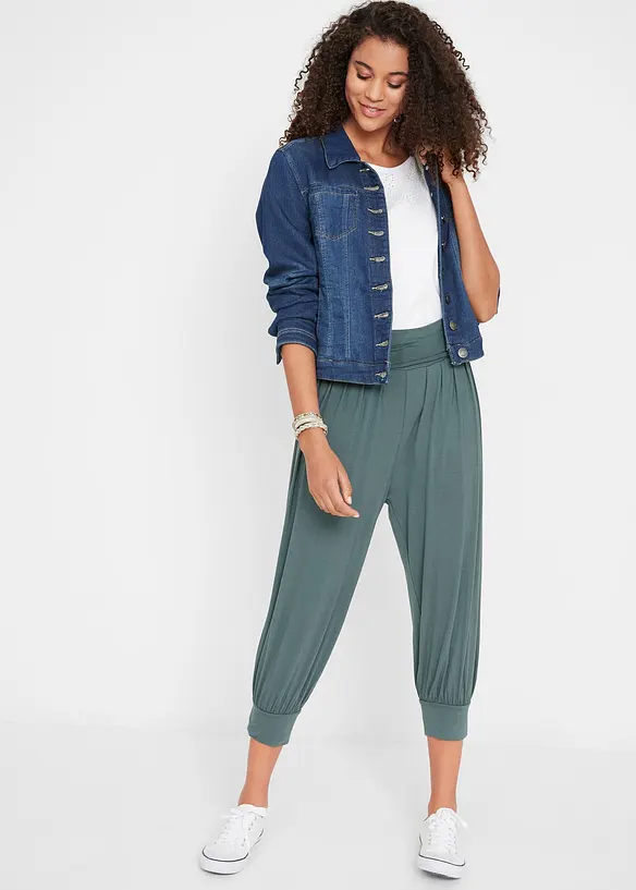 Pantaloni alla turca in misto viscosa morbido, bonprix