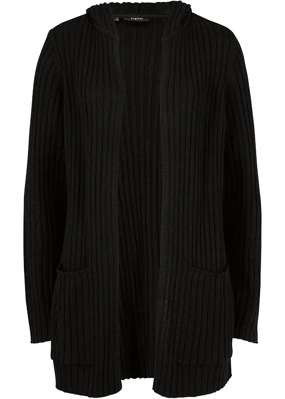 Cardigan con cappuccio, bonprix