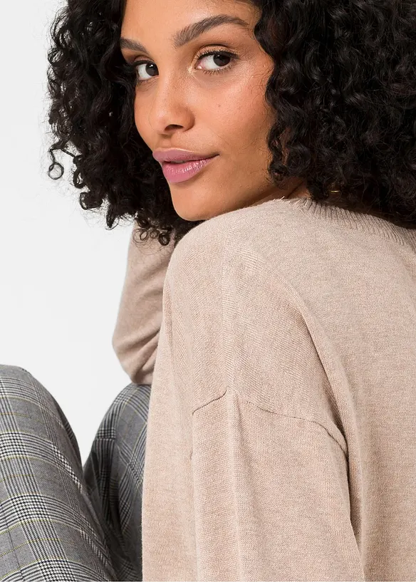 Maglione oversize in misto viscosa, bonprix