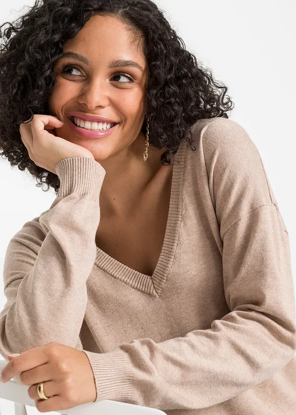 Maglione oversize in misto viscosa, bonprix