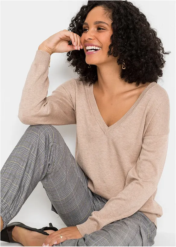 Maglione oversize in misto viscosa, bonprix