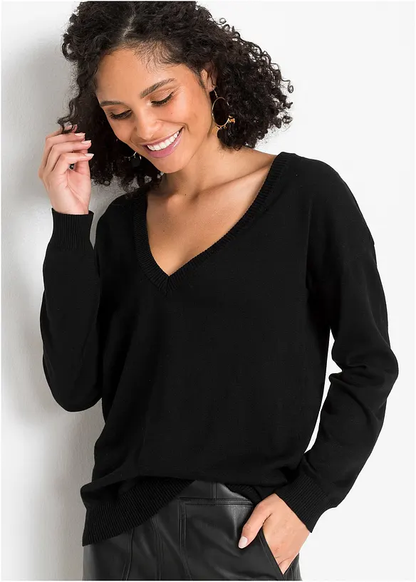 Maglione oversize in misto viscosa, bonprix