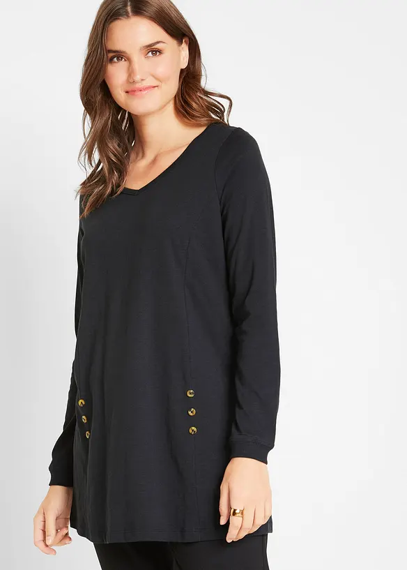 Maglia lunga in puro cotone biologico, bonprix
