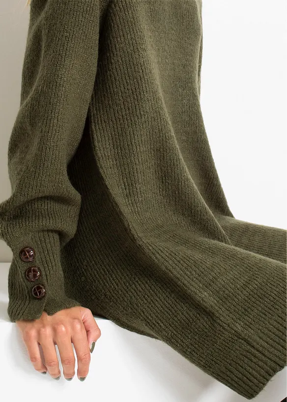 Maglione lungo con bottoni, bonprix