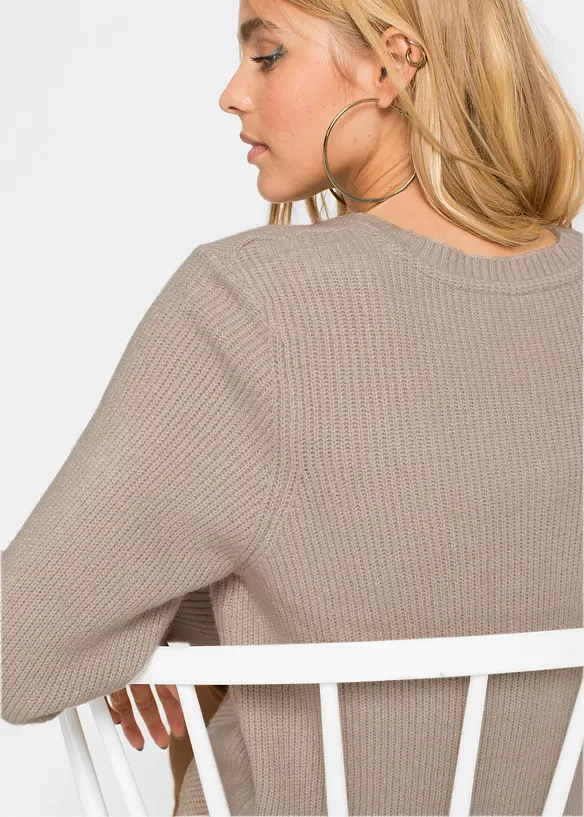 Maglione lungo con bottoni, bonprix