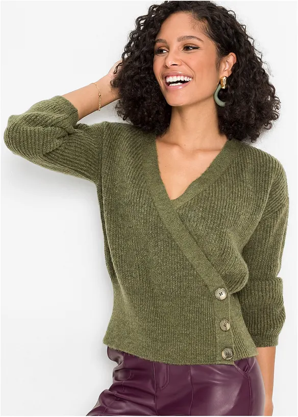 Maglione con effetto a portafoglio, bonprix