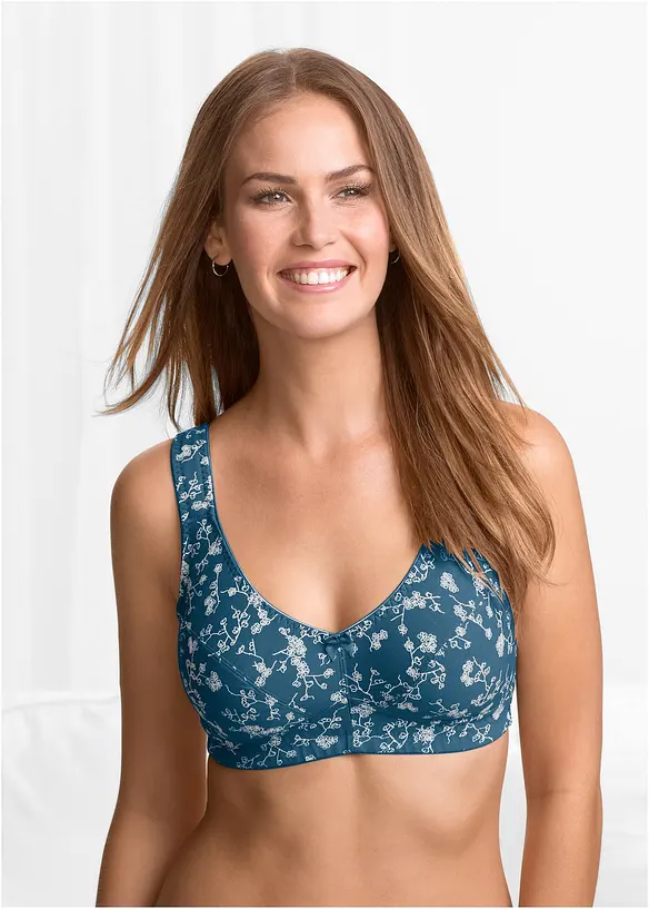 Reggiseno senza ferretto con cotone biologico morbido (pacco da 2), bonprix