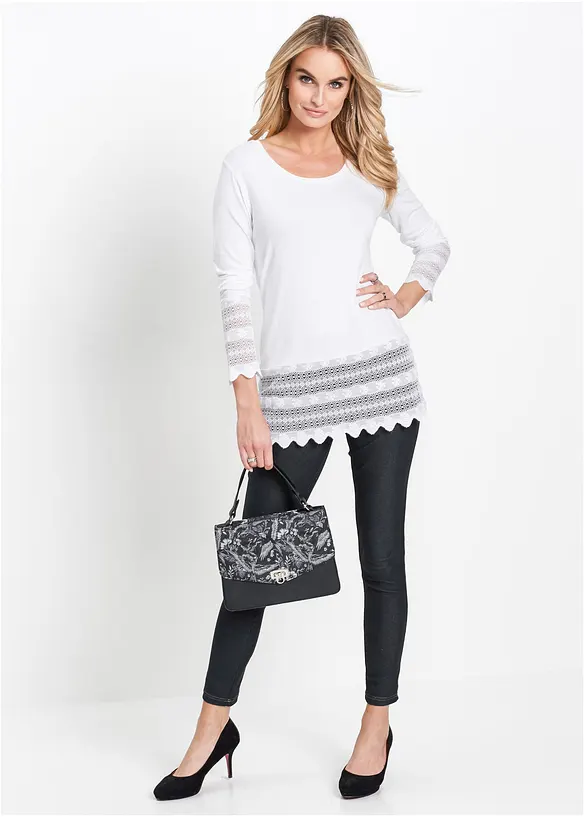 Maglia a manica lunga con pizzo, bpc selection