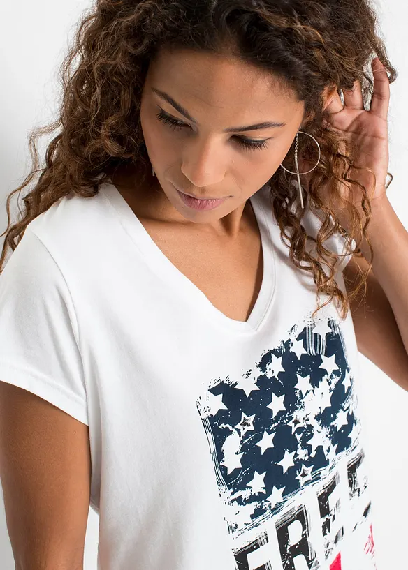 T-shirt in puro cotone, bonprix