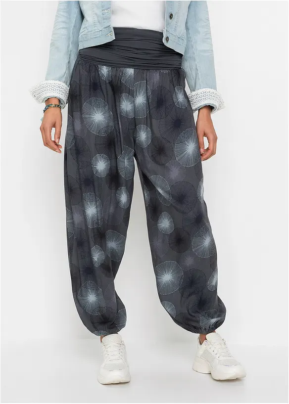 Pantaloni in morbida viscosa con elastico in vita, bonprix