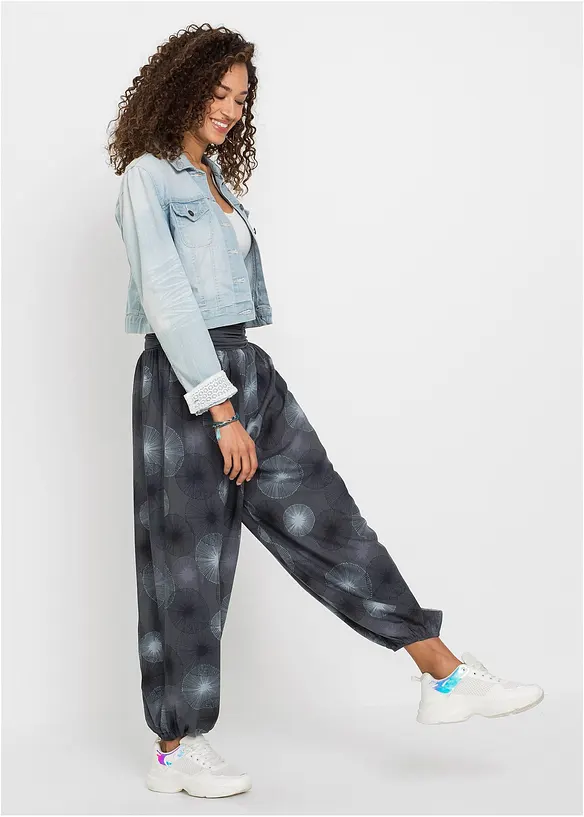 Pantaloni in morbida viscosa con elastico in vita, bonprix