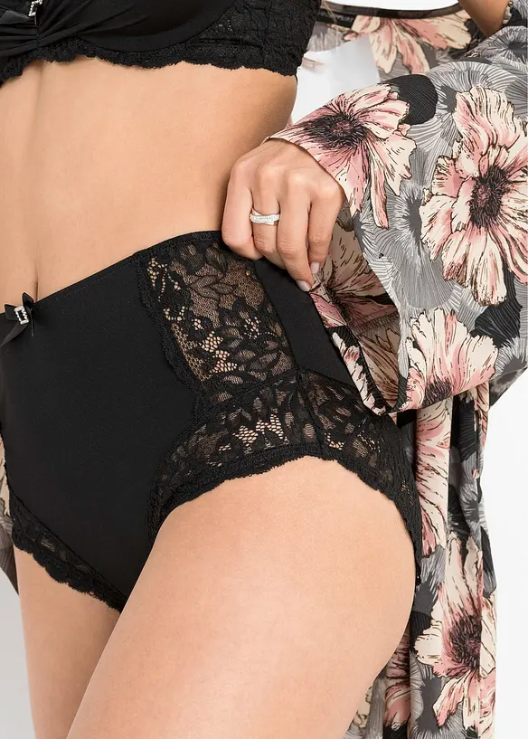 Slip a vita alta con pizzo, bonprix