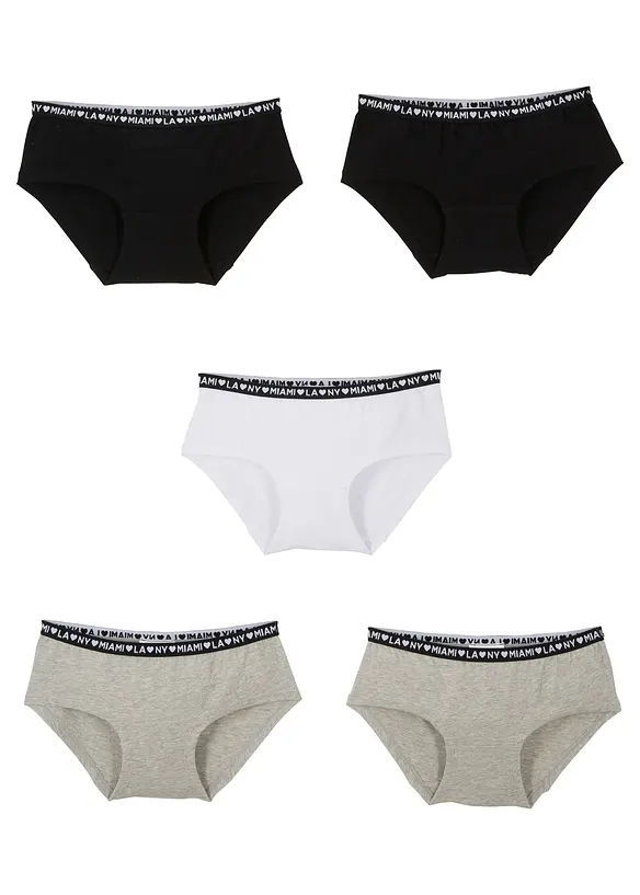 Slip con morbido cotone (pacco da 5), bonprix