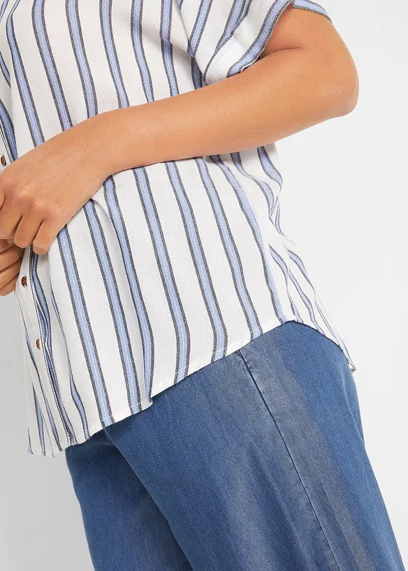 Camicetta crinkle in viscosa fluente, bonprix