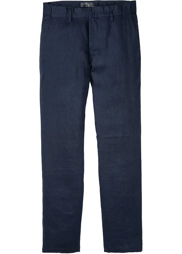 Pantaloni in lino con cinta comoda regular fit, straight, bonprix
