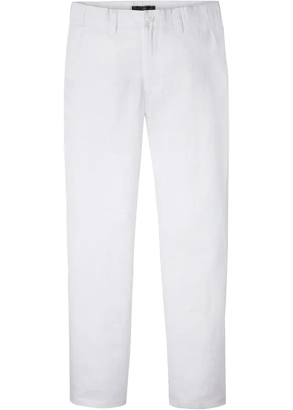 Pantaloni in lino con cinta comoda regular fit, straight, bonprix
