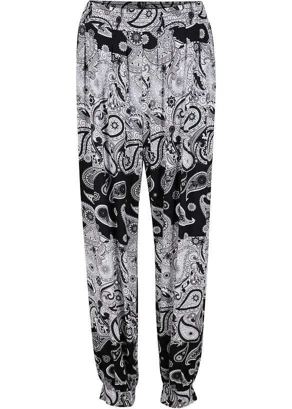 Pantaloni alla turca in jersey di misto viscosa fluente, bonprix