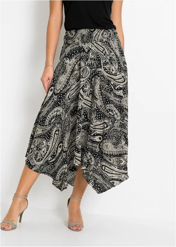 Gonna midi in pura viscosa, bonprix