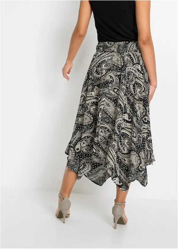 Gonna midi in pura viscosa, bonprix