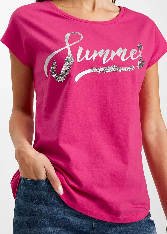 Maglia con paillettes, bonprix
