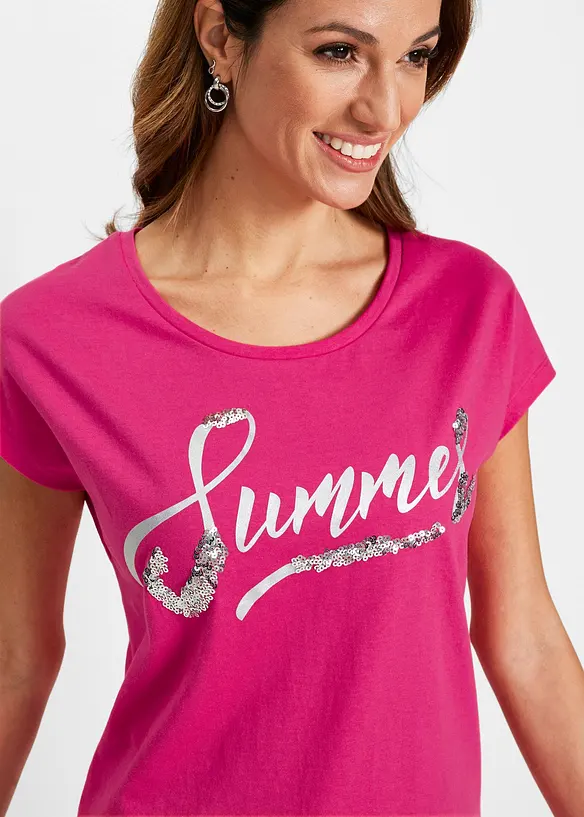Maglia con paillettes, bonprix