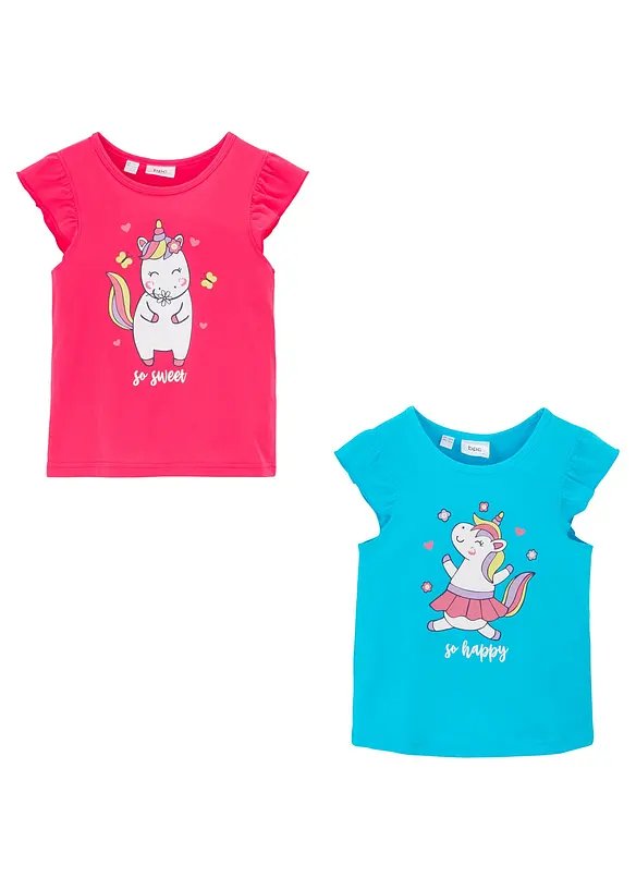 T-shirt in puro cotone biologico (pacco da 2), bonprix