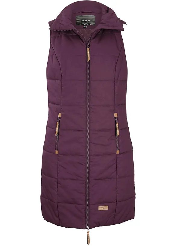 Gilet lungo a collo alto, bonprix