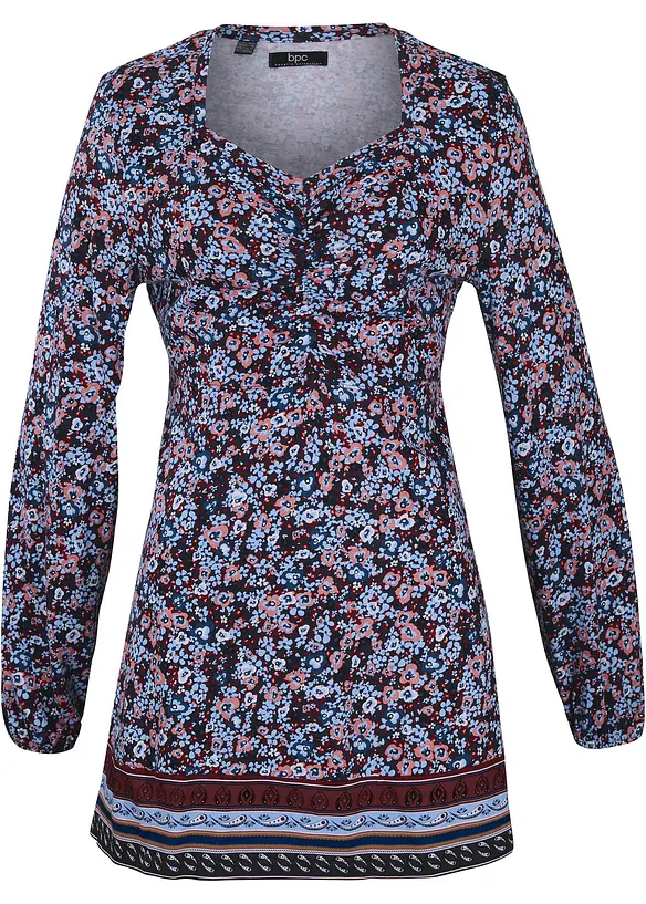 Maglia stile tunica in misto cotone e viscosa, bonprix