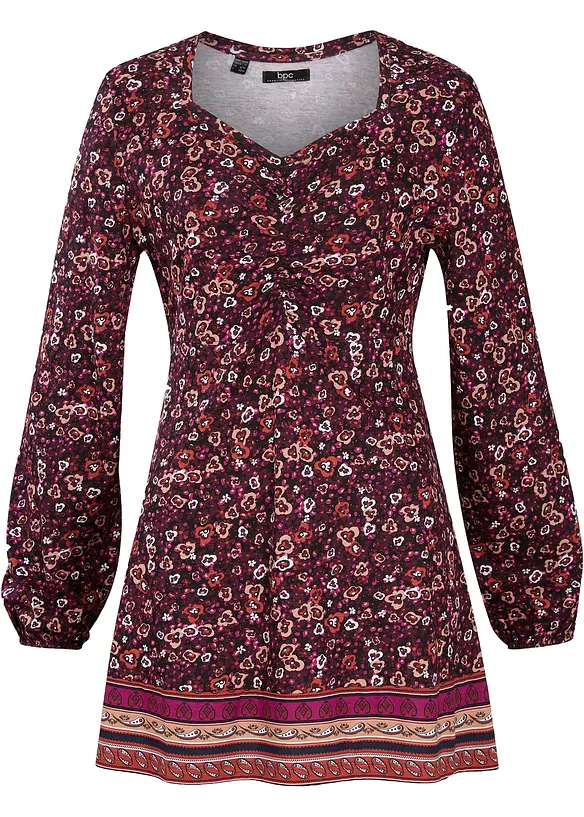 Maglia stile tunica in misto cotone e viscosa, bonprix