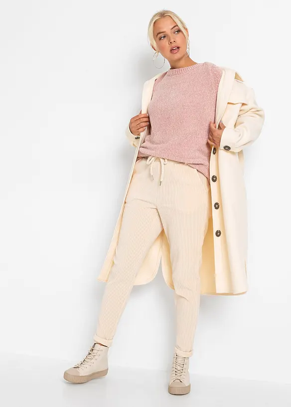 Maglione lungo in ciniglia, bonprix
