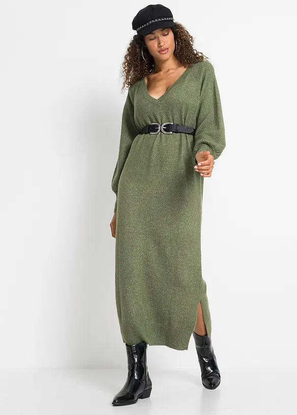 Abito midi in maglia oversize, bonprix