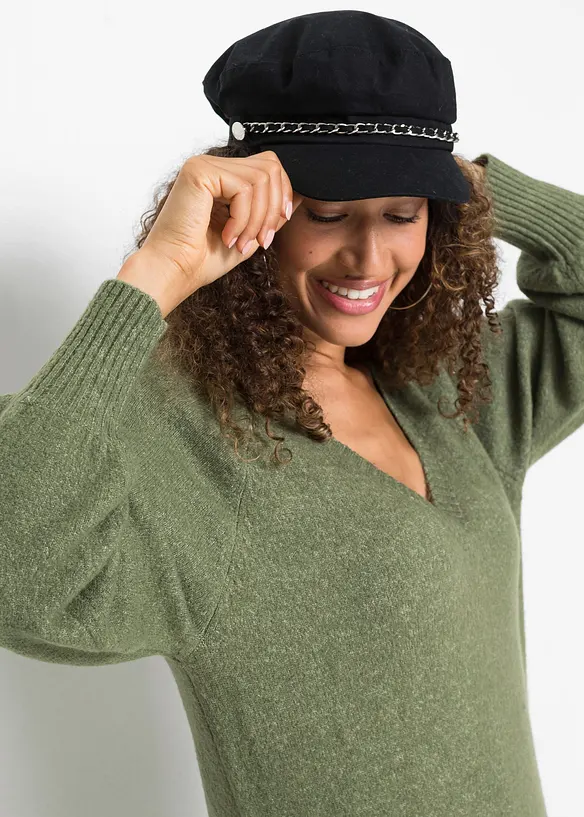 Abito midi in maglia oversize, bonprix