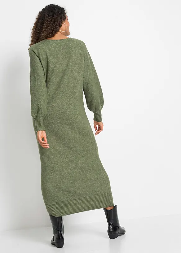 Abito midi in maglia oversize, bonprix