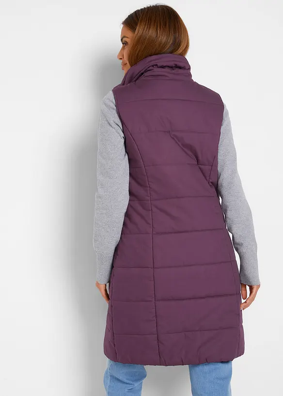 Gilet lungo a collo alto, bonprix