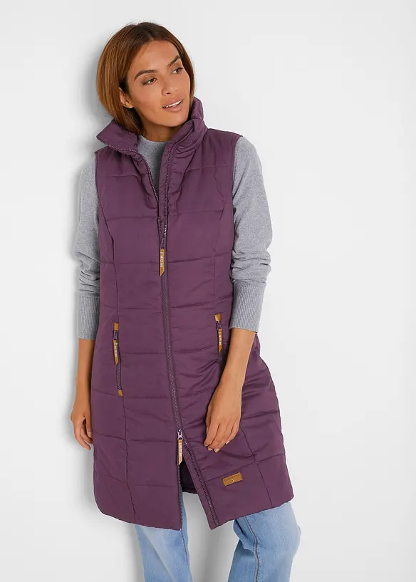 Gilet lungo a collo alto, bonprix