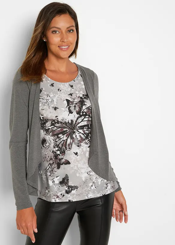 Maglia 2 in 1 fantasia, bonprix