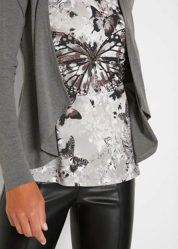 Maglia 2 in 1 fantasia, bonprix