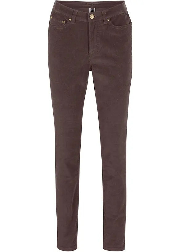 Pantaloni di velluto a coste elasticizzato, skinny, bonprix