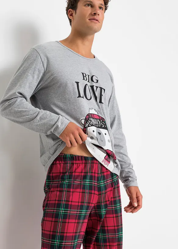 Pigiama con cotone biologico e maniche lunghe, bonprix