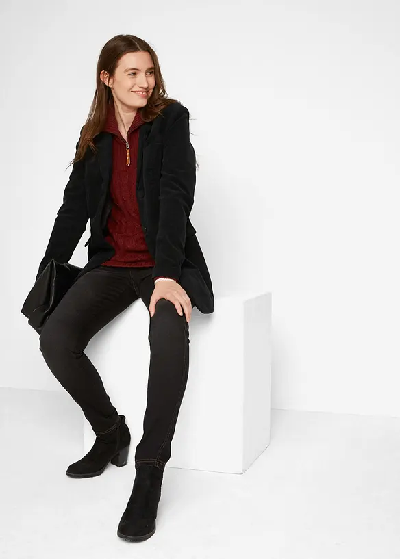 Jeans termici con cuciture spostate in avanti e cinta comoda, bpc bonprix collection