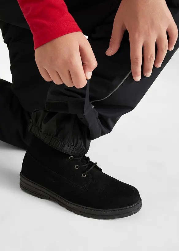 Pantaloni cargo funzionali impermeabili con bretelle e fodera calda, bonprix