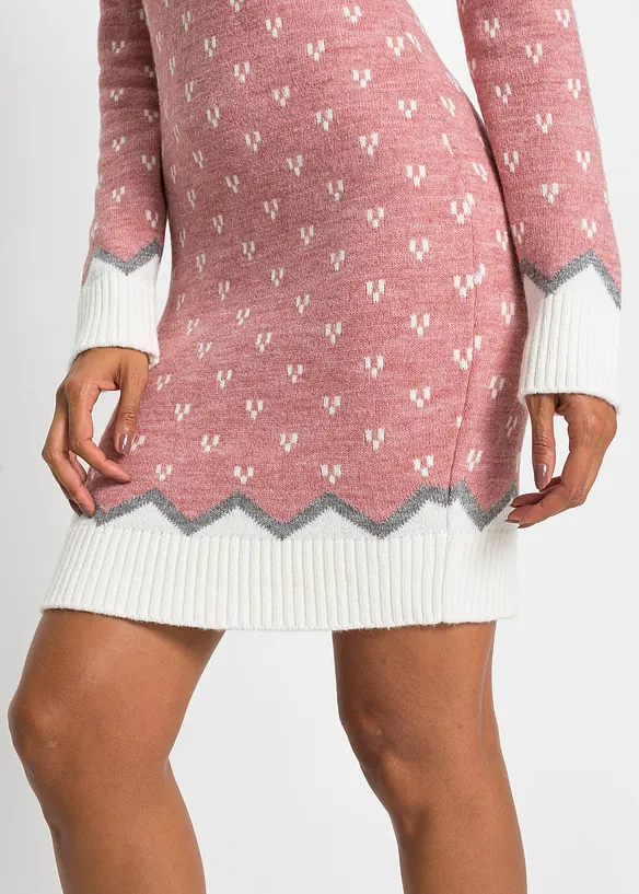 Abito in maglia in fantasia norvegese, bonprix