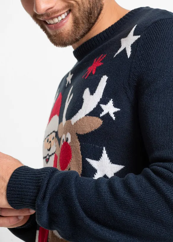 Maglione natalizio in filato fine, bonprix