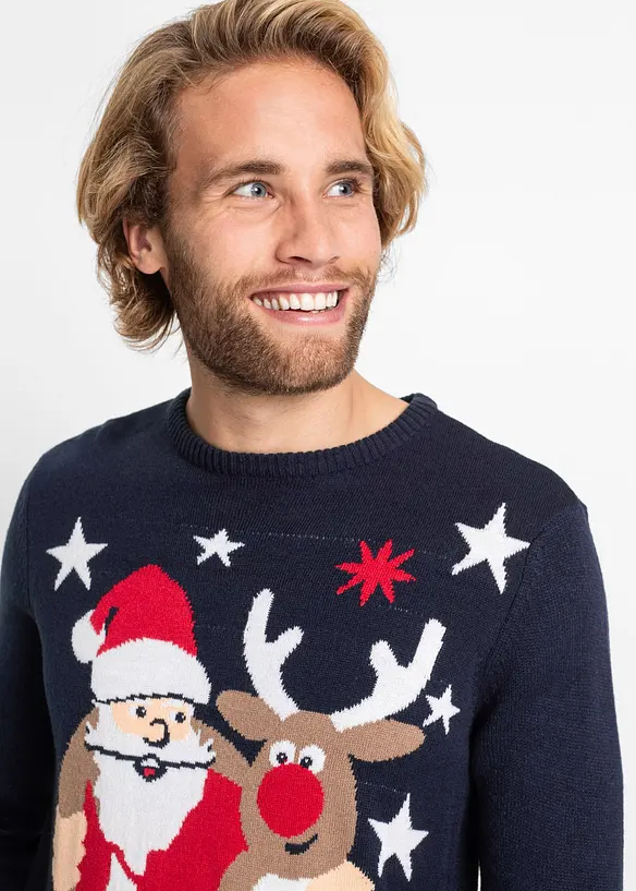 Maglione natalizio in filato fine, bonprix