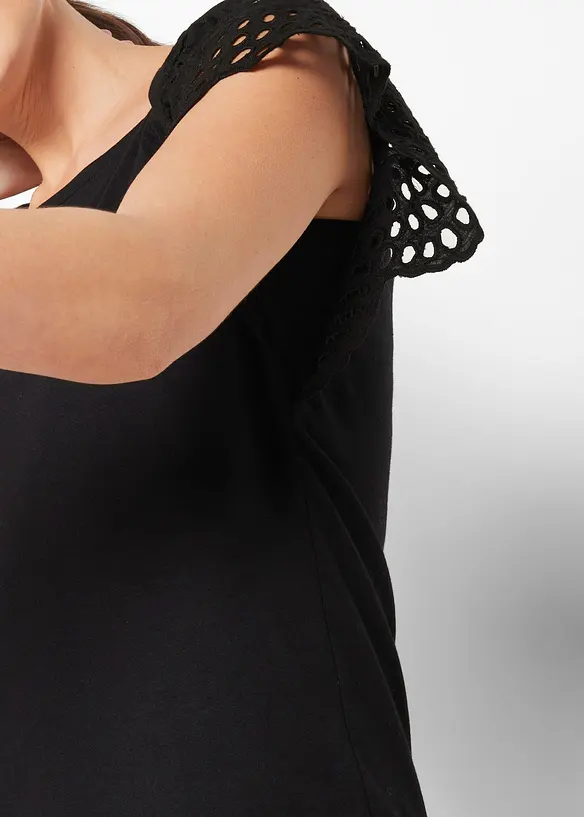 Maglia con ricami traforati, bonprix