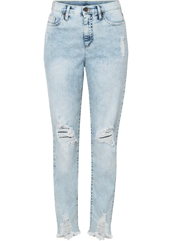 Mom jeans con effetto sdrucito, bonprix
