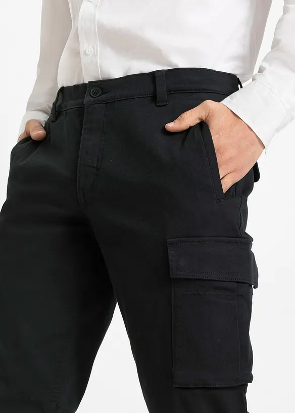 Pantaloni elasticizzati con puro cotone regular fit, straight, bonprix