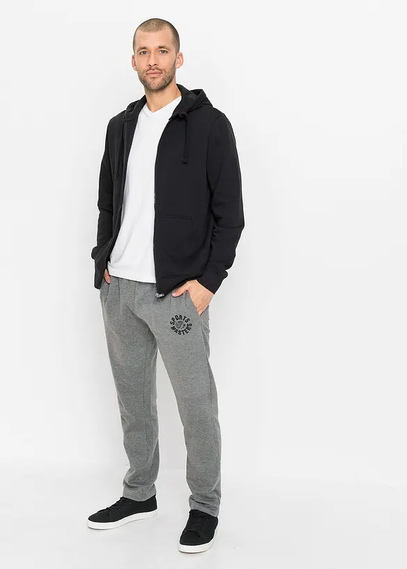 Felpa con zip e cappuccio (pacco da 2), bonprix