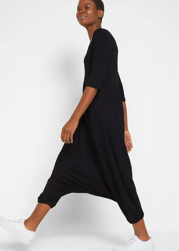 Tuta con pantaloni alla turca in viscosa, bonprix